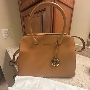 Michael Kors Camel Leather Satchel